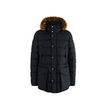 MONCLER CLUNYE HOODED QUILTED NYLON PARKA IN NAVY