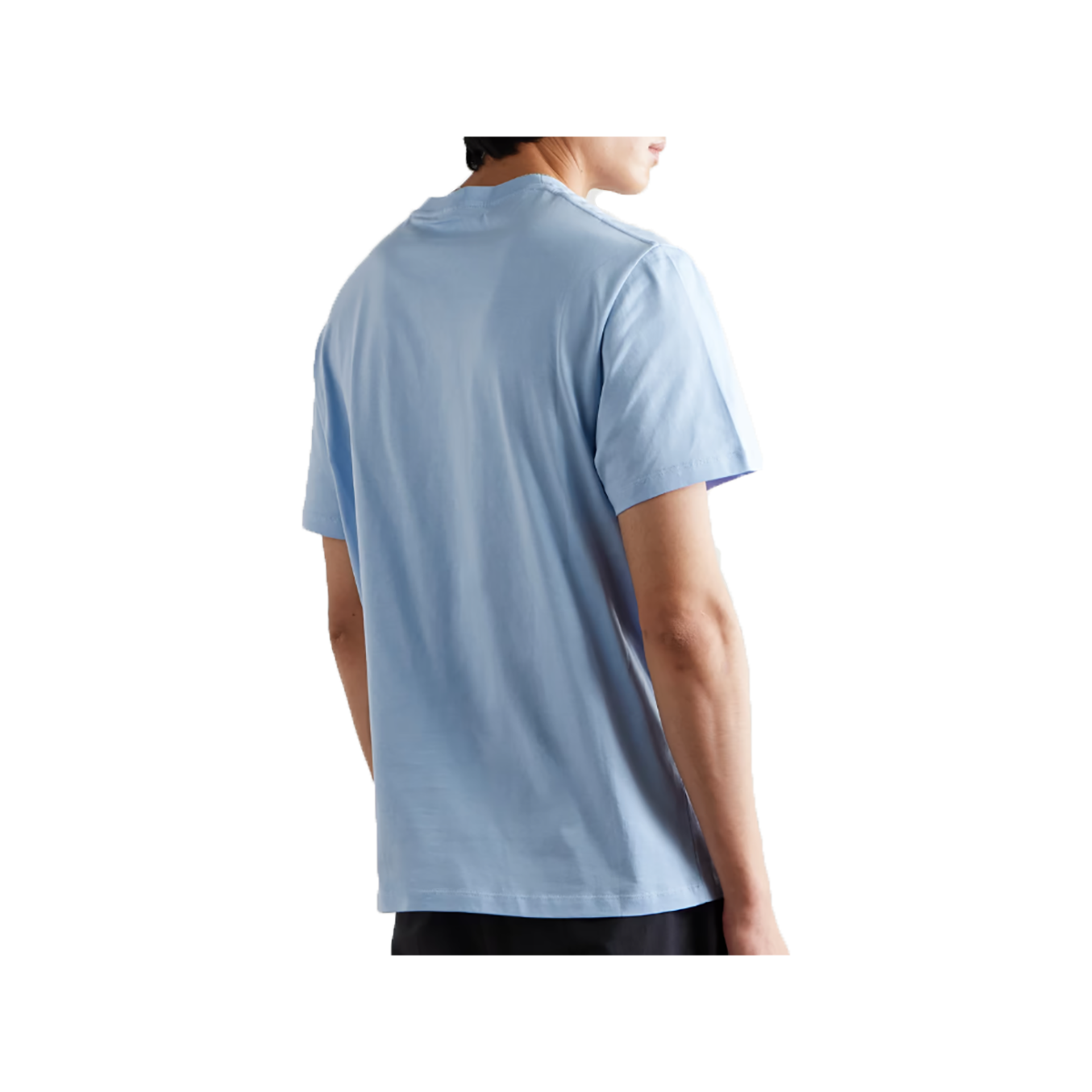 LOEWE LOGO-EMBROIDERED COTTON T-SHIRT IN LIGHT BLUE