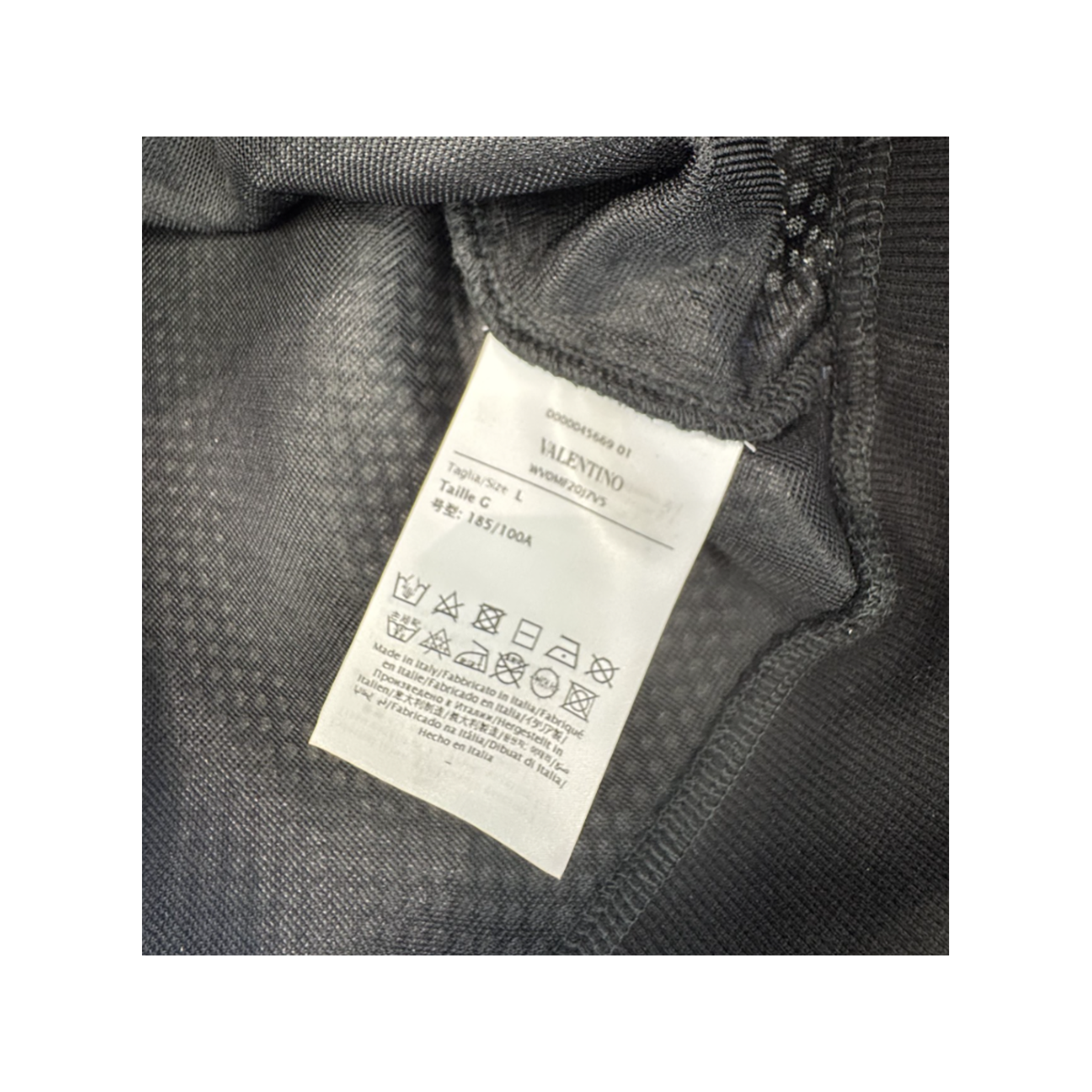 PRELOVED VALENTINO MESH LOGO SWEATER IN BLACK