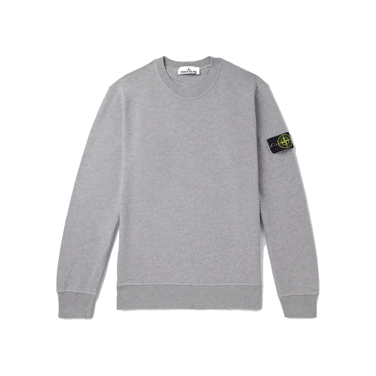 STONE ISLAND GARMENT-DYED COTTON SWEATERSHIRT IN GRAY