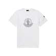 MONCLER LOGO PRINT T-SHIRT IN WHITE