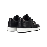 PRADA DOWNTOWN LEATHER TRAINERS IN BLACK