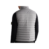 STONE ISLAND LOGO BADGE SHELL-DOWN GILET IN GRAY