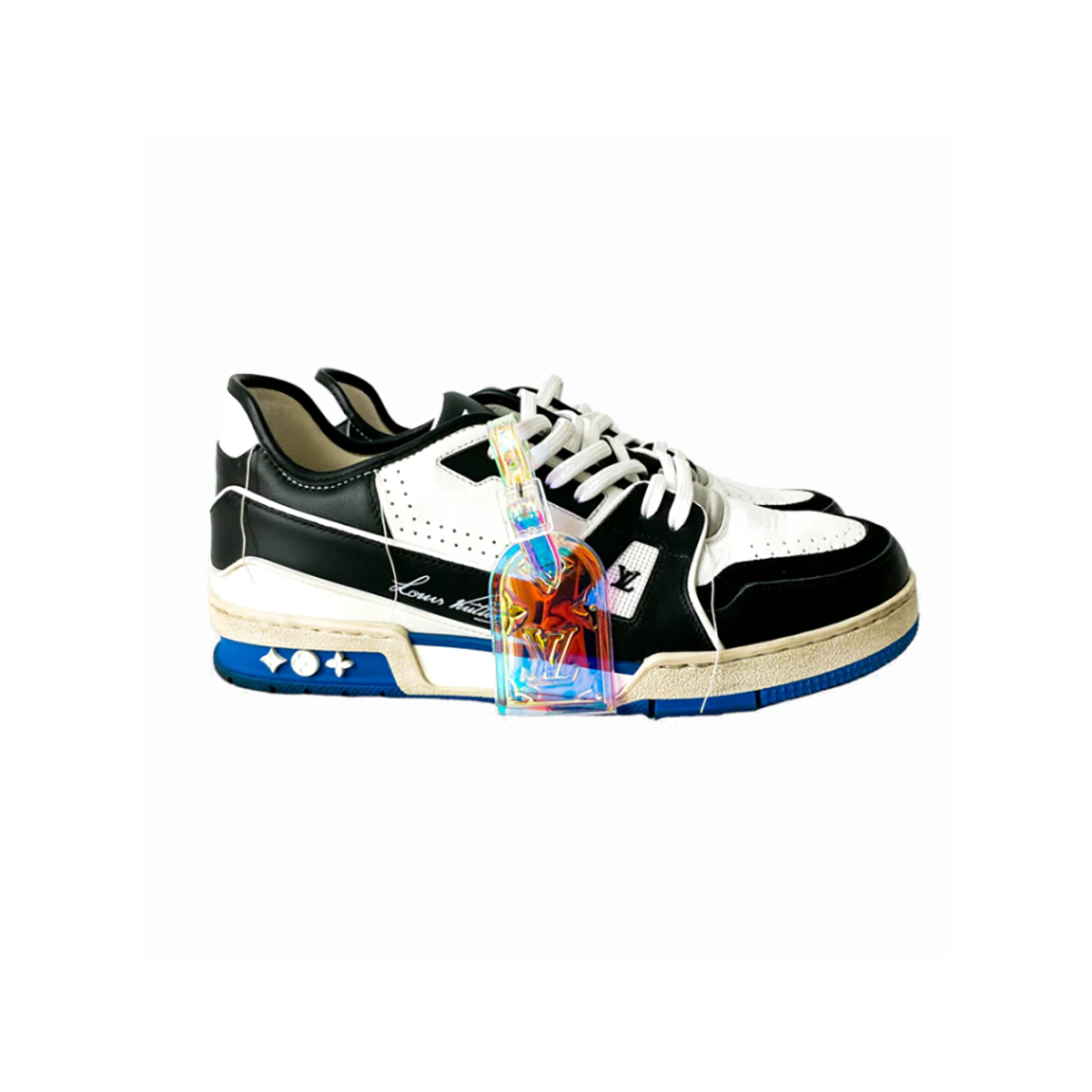 PRELOVED LOUIS VUITTON PRISM TRAINERS IN BLACK AND WHITE