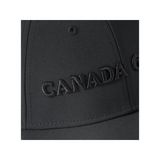 CANADA GOOSE LOGO EMBROIDERED STRETCH-TWILL CAP IN BLACK