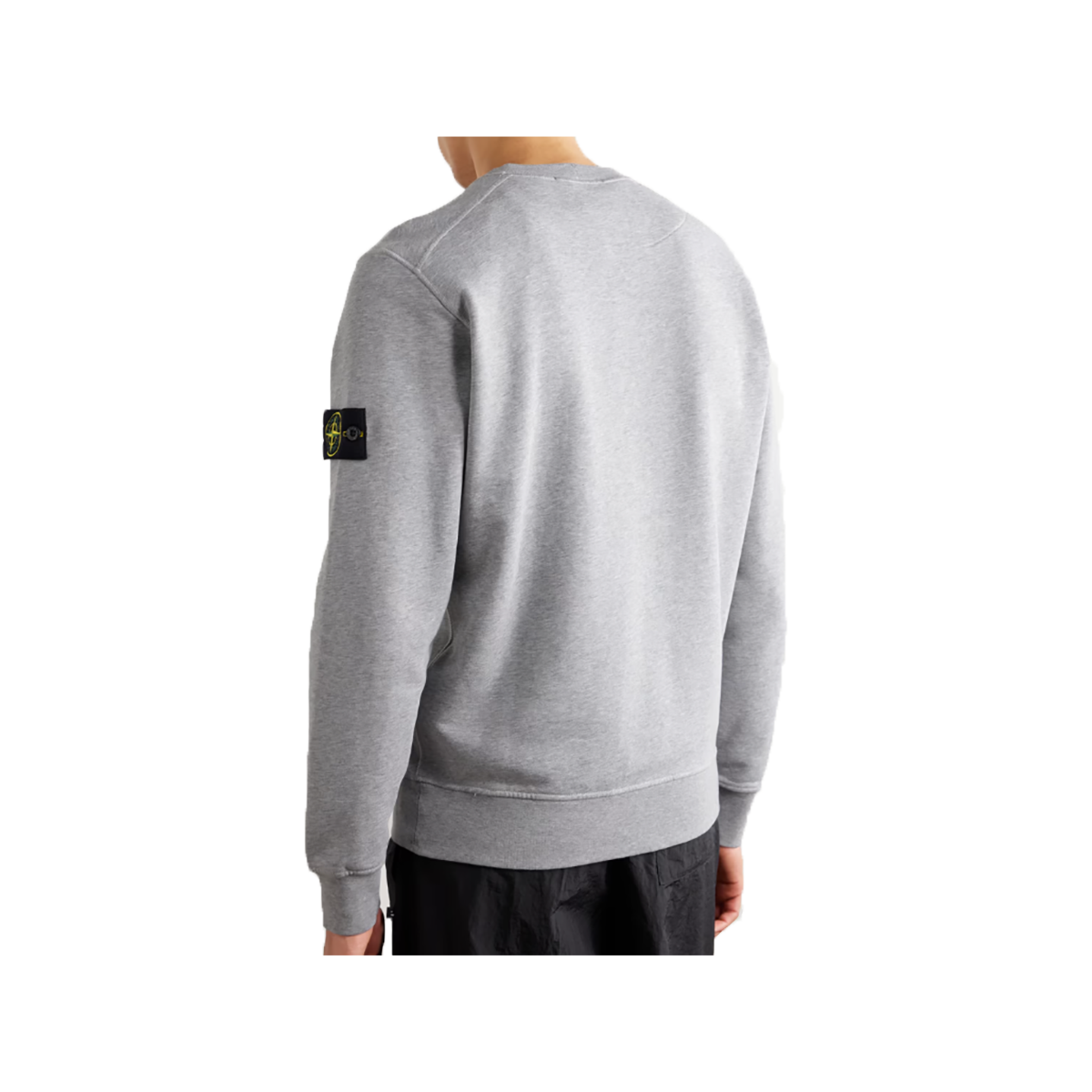 STONE ISLAND GARMENT-DYED COTTON SWEATERSHIRT IN GRAY