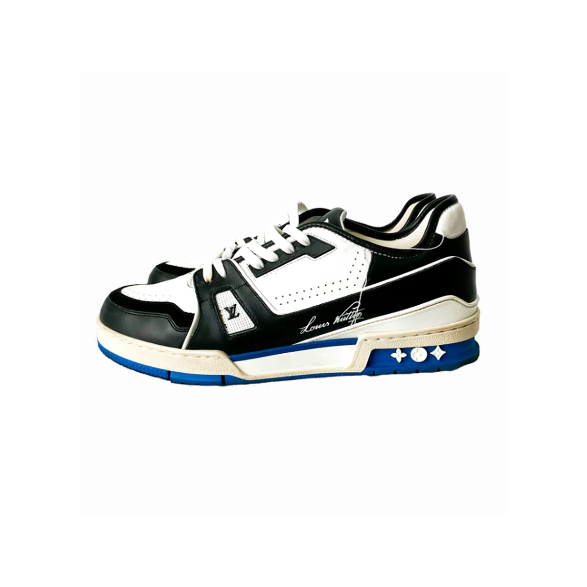 PRELOVED LOUIS VUITTON PRISM TRAINERS IN BLACK AND WHITE
