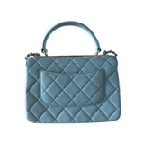 PRELOVED CHANEL TOP HANDLE SMALL BAG IN BABY BLUE