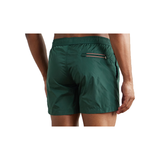 MONCLER MID-LENGTH LOGO PATCH SWIM SHORTS IN GREEN
