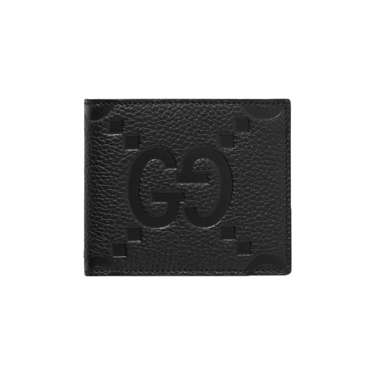 GUCCI MONOGRAM FULL GRAIN WALLET IN BLACK