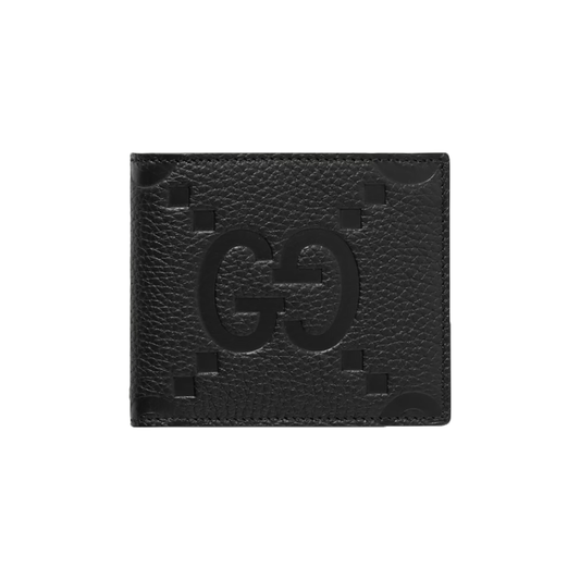 GUCCI MONOGRAM FULL GRAIN WALLET IN BLACK