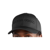 CANADA GOOSE LOGO EMBROIDERED STRETCH-TWILL CAP IN BLACK