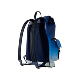 GUCCI DEGRADE MONOGRAMMED COTTON-CANVAS BACKPACK IN BLUE