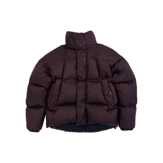 PRELOVED DIOR OBLIQUE DOWN JACKET IN BURGUNDY
