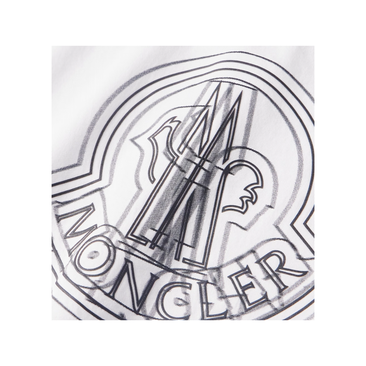 MONCLER LOGO PRINT T-SHIRT IN WHITE