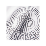 MONCLER LOGO PRINT T-SHIRT IN WHITE
