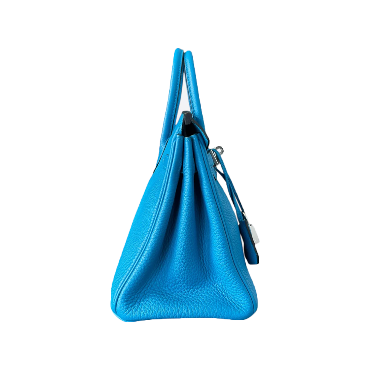 HERMES TOGO LEATHER BIRKIN 25 IN BLUE