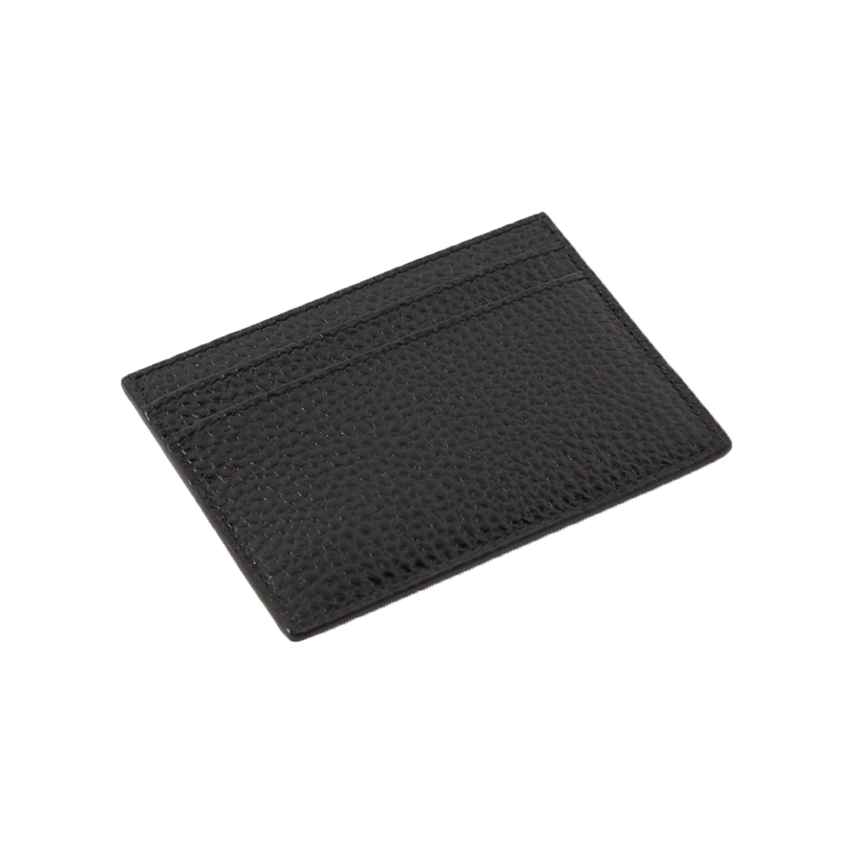 SAINT LAURENT TINY CASSANDRE FULL-GRAIN LEATHER CARDHOLDER IN BLACK