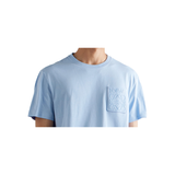 LOEWE LOGO-EMBROIDERED COTTON T-SHIRT IN LIGHT BLUE
