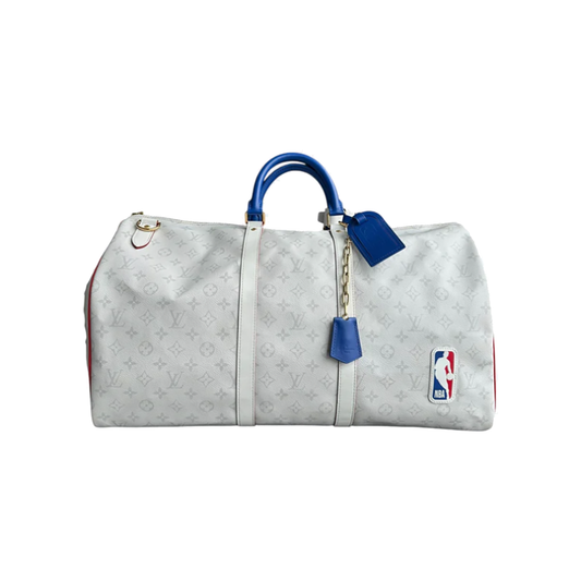 PRELOVED LOUIS VUITTON NBA WHITE MONOGRAM DUFFLE
