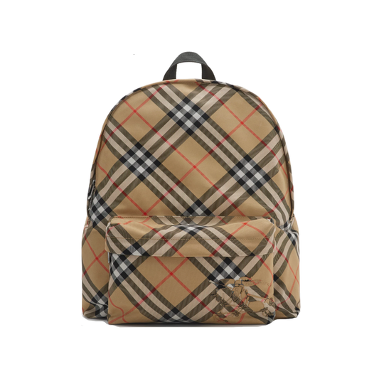BURBERRY ICONIC CHECK BACKPACK IN SAND