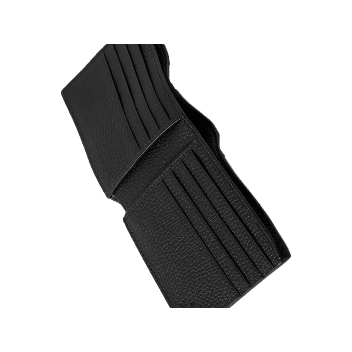 GUCCI MONOGRAM FULL GRAIN WALLET IN BLACK