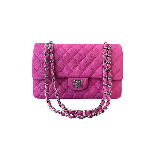 PRELOVED CHANEL CAVIAR QUILTED MEDIUM FLAP BAG IN PINK