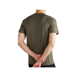 STONE ISLAND LOGO-APPLIQUED COTTON T-SHIRT IN DARK GREEN