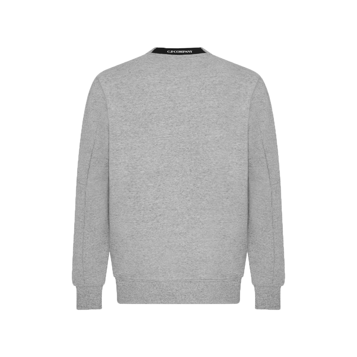 CP COMPANY LENS CREW-NECK SWEATER IN GRAY