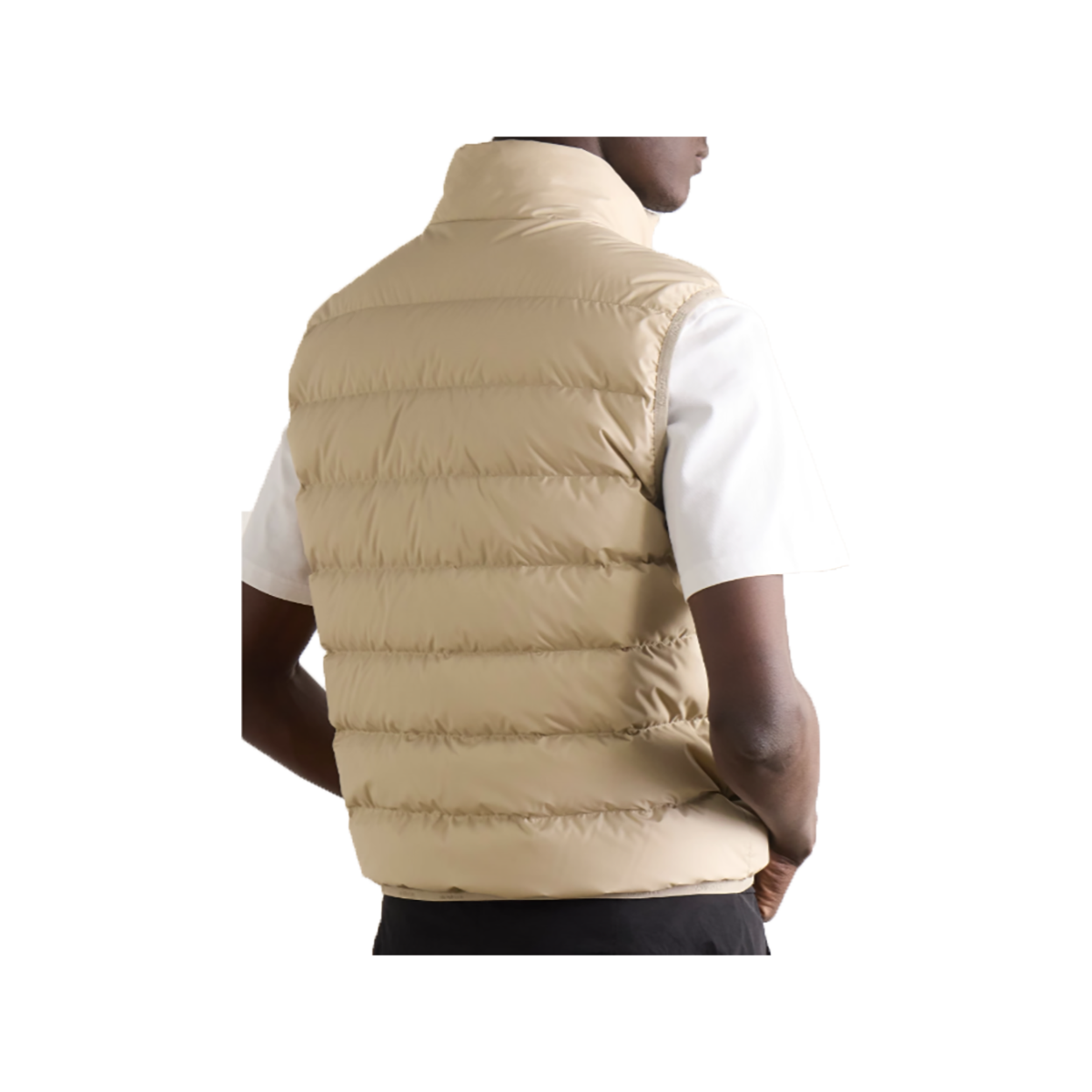 MONCLER CONTRIN SLIM-FIT LOGO PATCH GILET IN BEIGE