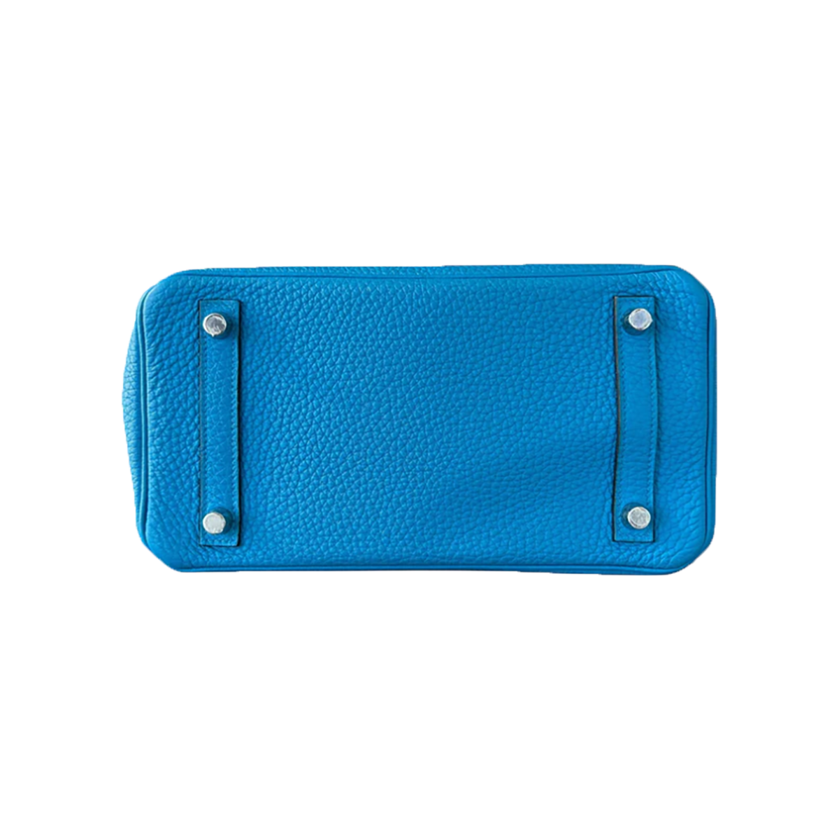 HERMES TOGO LEATHER BIRKIN 25 IN BLUE