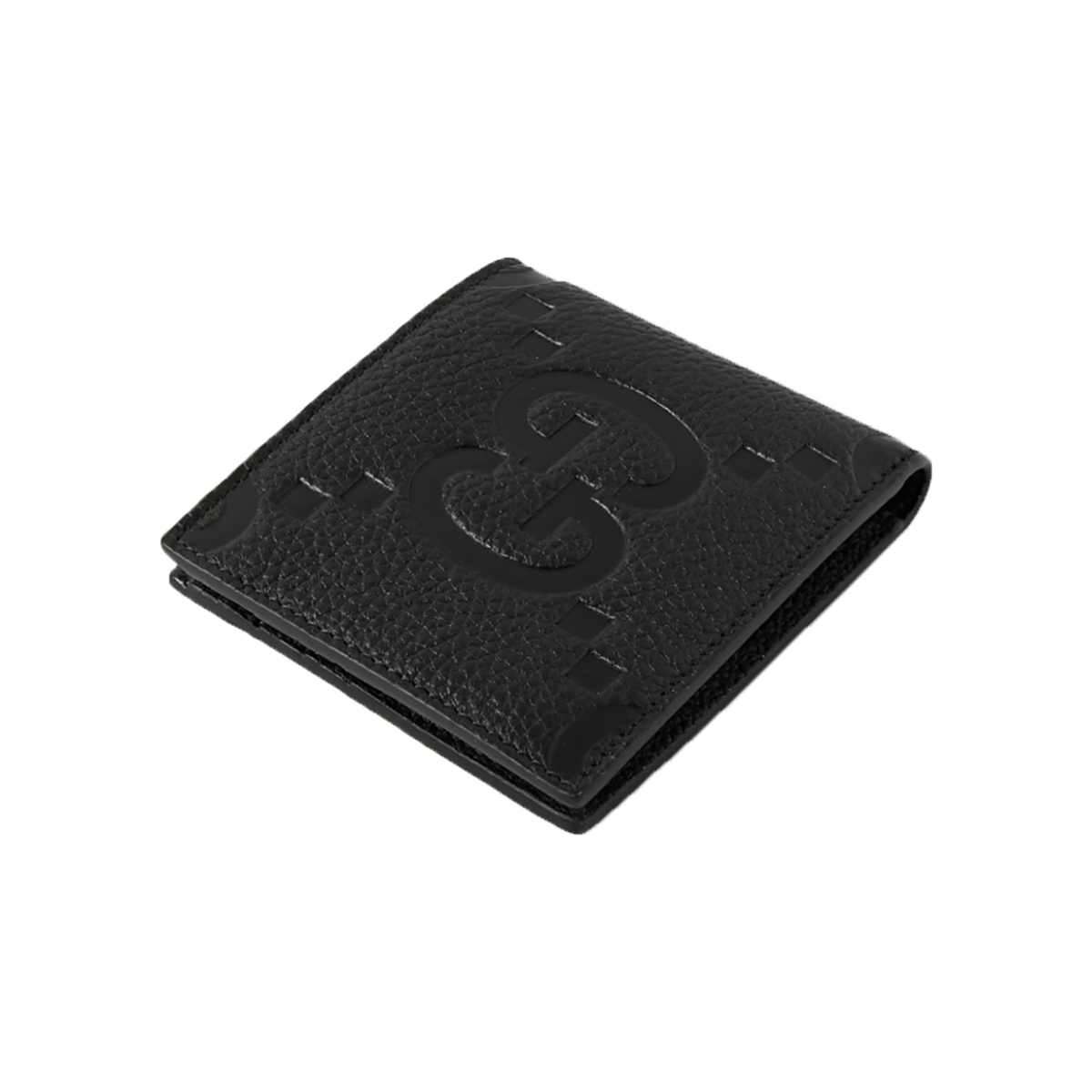GUCCI MONOGRAM FULL GRAIN WALLET IN BLACK