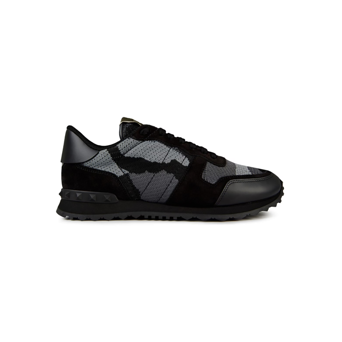 VALENTINO MESH CAMO ROCKRUNNER TRAINERS IN GRAY