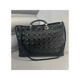 PRELOVED PATENT LADY DIOR BAG IN BLACK