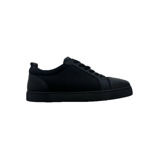 PRELOVED CHRISTIAN LOUBOUTIN 'LOUIS JUNIOR' LEATHER TRAINERS IN BLACK