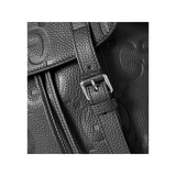 GUCCI JUMBO GG LOGO-EMBOSSED LEATHER BACKPACK IN BLACK