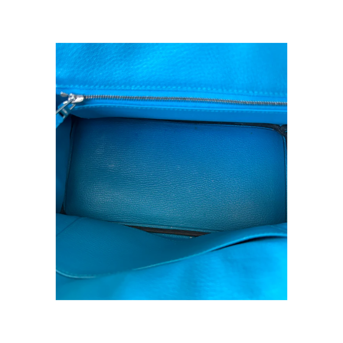 HERMES TOGO LEATHER BIRKIN 25 IN BLUE