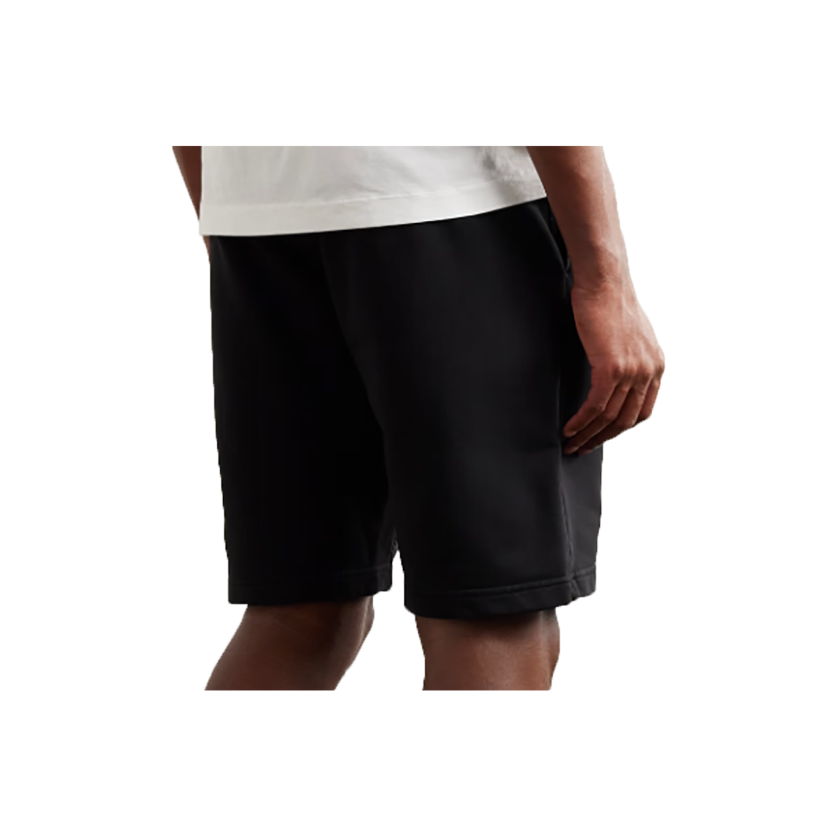 STONE ISLAND STRAIGHT LEG LOGO BADGE CARGO JERSEY SHORTS IN BLACK