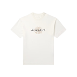 GIVENCHY LOGO-PRINT COTTON T-SHIRT IN WHITE