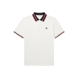 MONCLER LOGO-APPLIQUED POLO IN WHITE