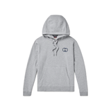 GUCCI LOGO-APPLIQUED STRETCH-COTTON HOODIE IN GRAY