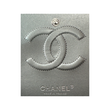 PRELOVED CHANEL SILVER QUILTED MEDIUM FLAP BAG