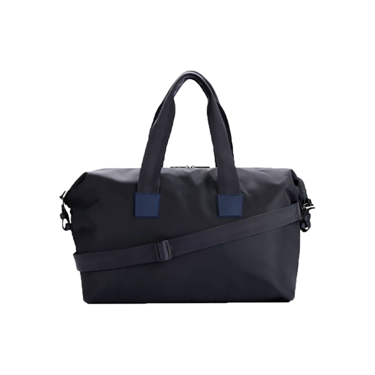 BOSS LOGO HOLDALL IN PATTERNED FABRIC IN NAVY
