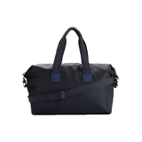 BOSS LOGO HOLDALL IN PATTERNED FABRIC IN NAVY