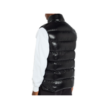 MONCLER TIBB QUILTED GLOSSED-SHELL GILET IN BLACK