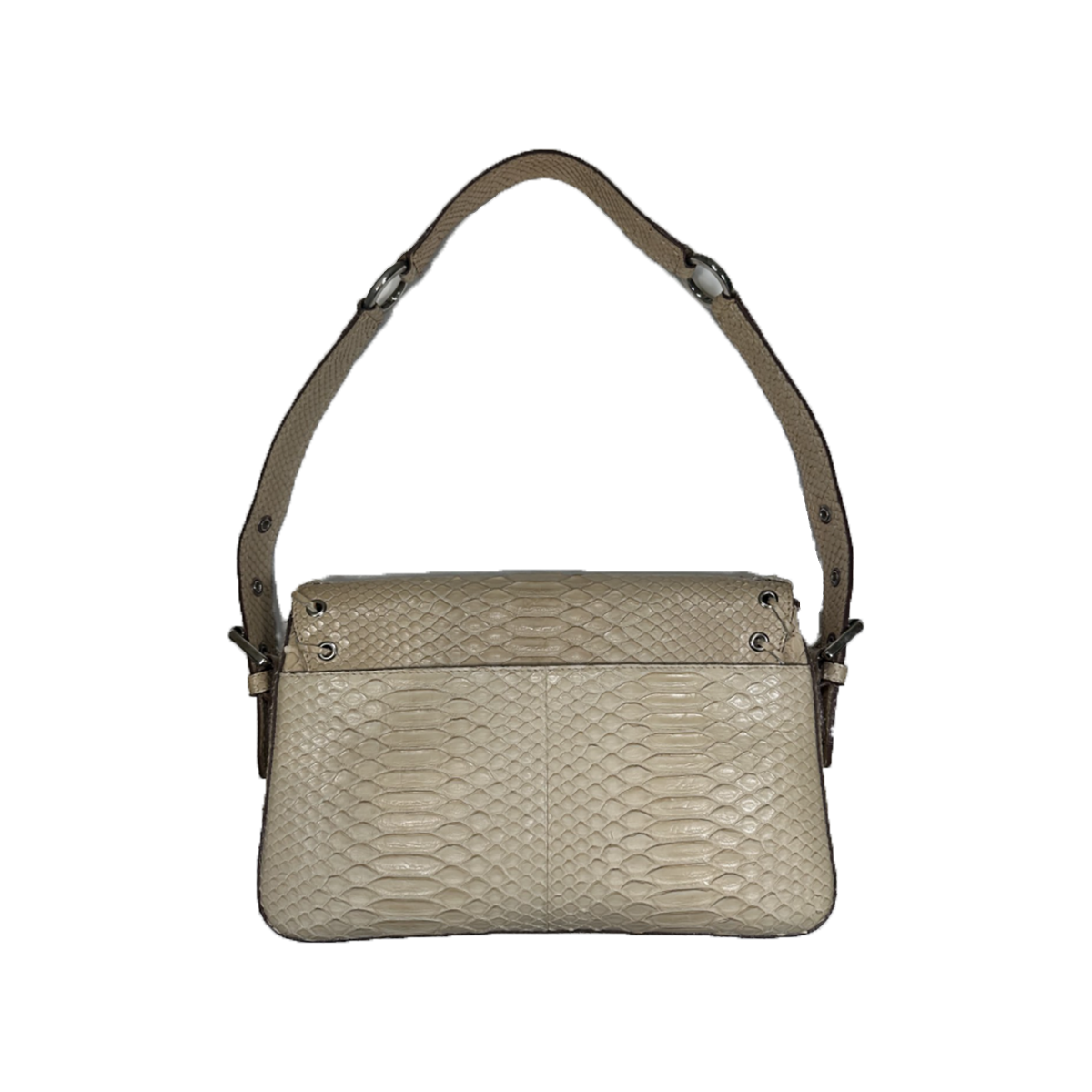 PRELOVED MULBERRY SNAKE PRINT BAG IN BEIGE