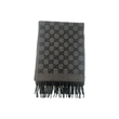 GUCCI GG LOGO MONOGRAM SCARF IN BLACK/ANTHRACITE