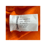 PRELOVED CHROME HEARTS OFF-WHITE SCROLL LOGO HOODIE IN ORANGE