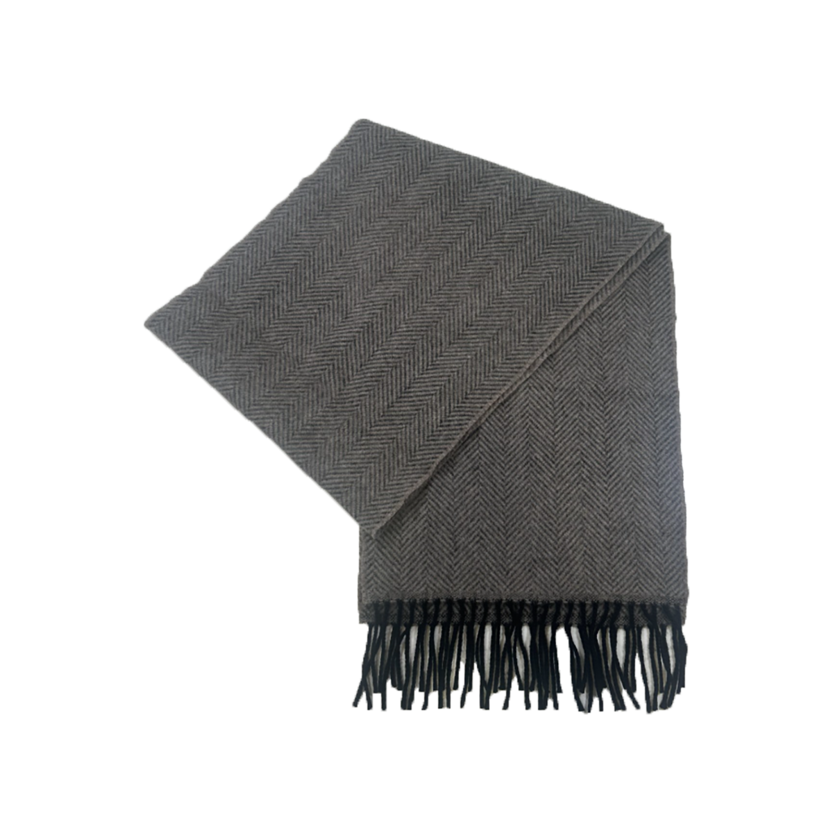 GUCCI GG LOGO MONOGRAM SCARF IN BLACK/ANTHRACITE