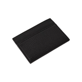 BLACK LOGO EMBELLISHED FULL-GRAIN CARDHOLDER IN BLACK